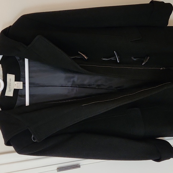 Jones New York, size Large, Black wool hooded coat - Picture 8 of 10